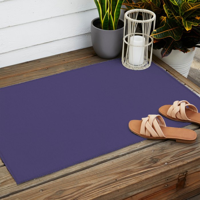 Lavender Purple Solid Color Outdoor Rug Gallery Image 2