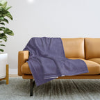 Lavender Purple Solid Color Throw Blanket Gallery Image 1