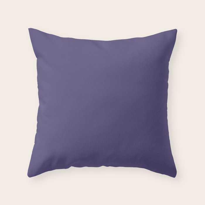 Lavender Purple Solid Color Throw Pillow Gallery Image 1