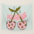 Aquarius Cherries Wall Tapestry Gallery Image 4