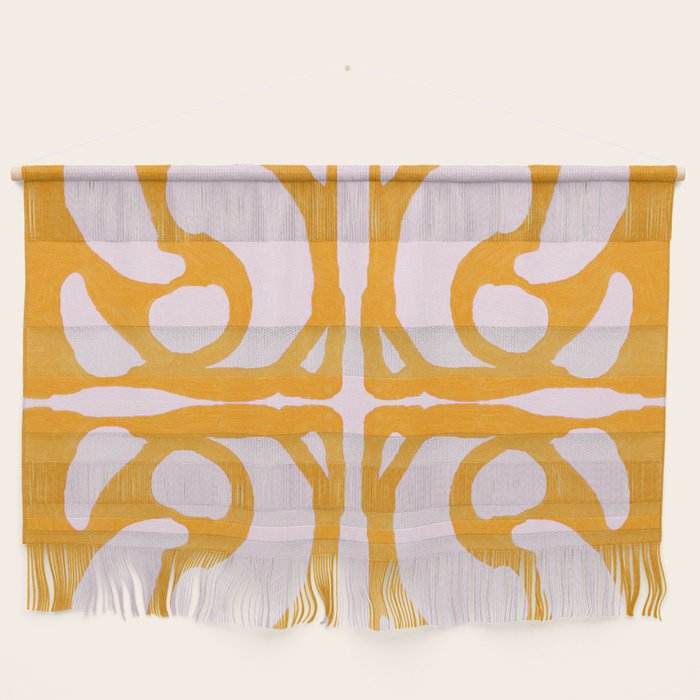Abstract in Yellow and Cream Wall Hanging Gallery Image 1