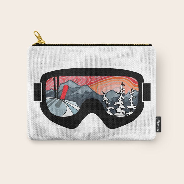 Snow Sport Sunset | Ski and Snowboard Series | DopeyArt Carry All Pouch Gallery Image 1