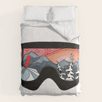Snow Sport Sunset | Ski and Snowboard Series | DopeyArt Comforter Gallery Image 6