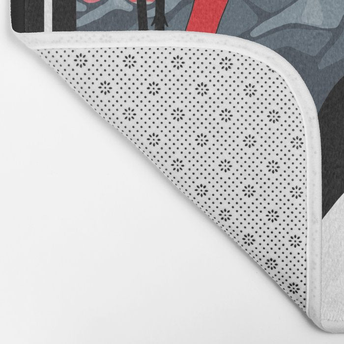 Snow Sport Sunset | Ski and Snowboard Series | DopeyArt Bath Mat Gallery Image 2