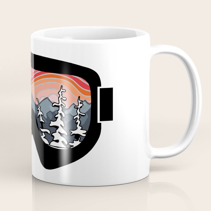 Snow Sport Sunset | Ski and Snowboard Series | DopeyArt Coffee Mug Gallery Image 1