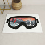 Snow Sport Sunset | Ski and Snowboard Series | DopeyArt Rug Gallery Image 1