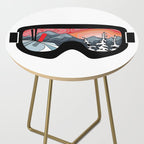 Snow Sport Sunset | Ski and Snowboard Series | DopeyArt Side Table Gallery Image 2