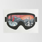 Snow Sport Sunset | Ski and Snowboard Series | DopeyArt Rug Gallery Image 2