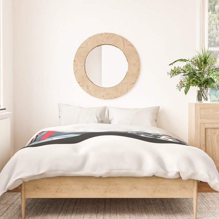 Snow Sport Sunset | Ski and Snowboard Series | DopeyArt Duvet Cover Gallery Image 3