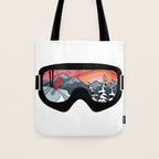 Snow Sport Sunset | Ski and Snowboard Series | DopeyArt Tote Bag Gallery Image 1