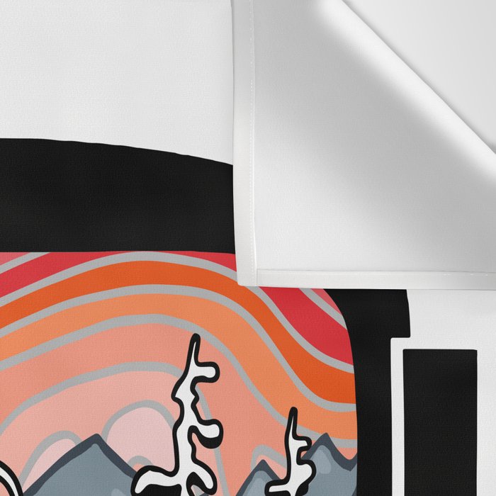 Snow Sport Sunset | Ski and Snowboard Series | DopeyArt Wall Tapestry Gallery Image 3