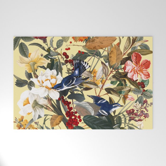 Floral and Birds XXIX Welcome Mat Gallery Image 1