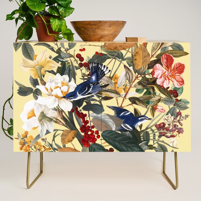 Floral and Birds XXIX Credenza Gallery Image 1