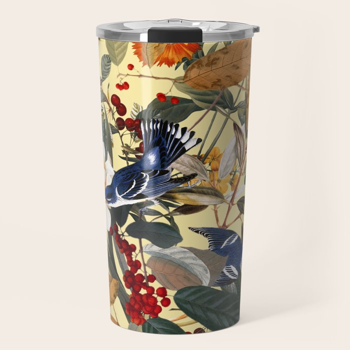 Floral and Birds XXIX Travel Mug Gallery Image 1
