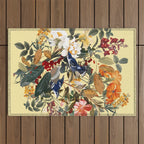 Floral and Birds XXIX Outdoor Rug Gallery Image 1