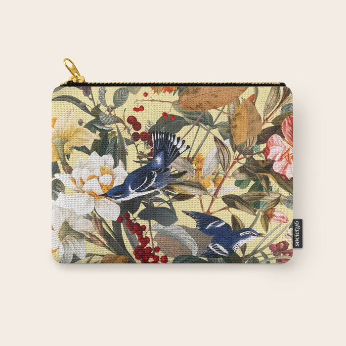Floral and Birds XXIX Carry All Pouch Gallery Image 1