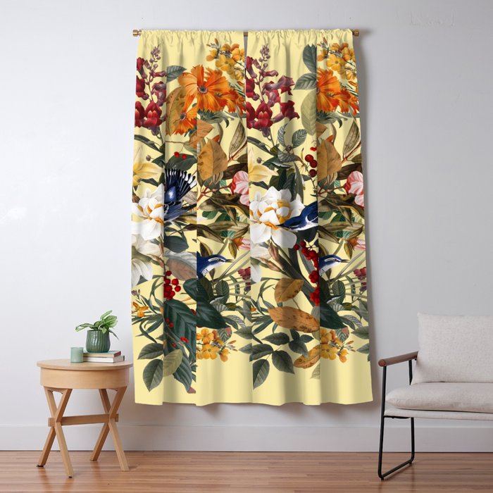 Floral and Birds XXIX Window Curtain Gallery Image 1