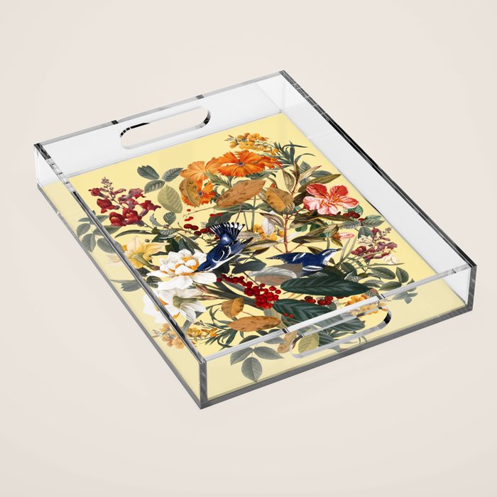 Floral and Birds XXIX Acrylic Tray Gallery Image 1