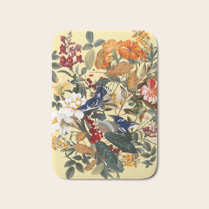Floral and Birds XXIX Bath Mat Gallery Image 1