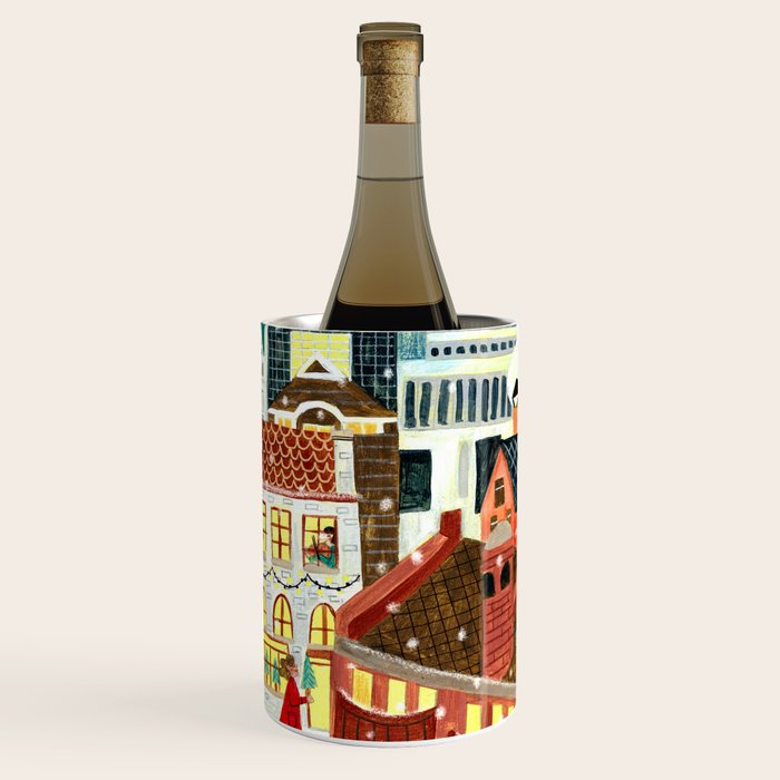 London city lights in the snow Wine Chiller Gallery Image 3