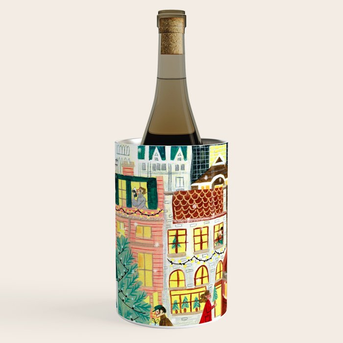 London city lights in the snow Wine Chiller Gallery Image 1