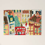 London city lights in the snow Welcome Mat Gallery Image 1