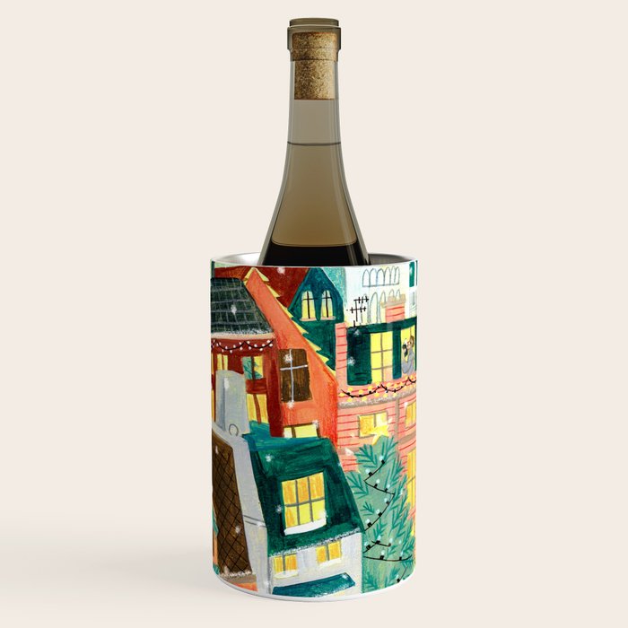 London city lights in the snow Wine Chiller Gallery Image 2