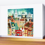 London city lights in the snow Wall Mural Gallery Image 2