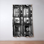 Something Nostalgic - black and white #decor #society6 #buyart Window Curtain Gallery Image 3