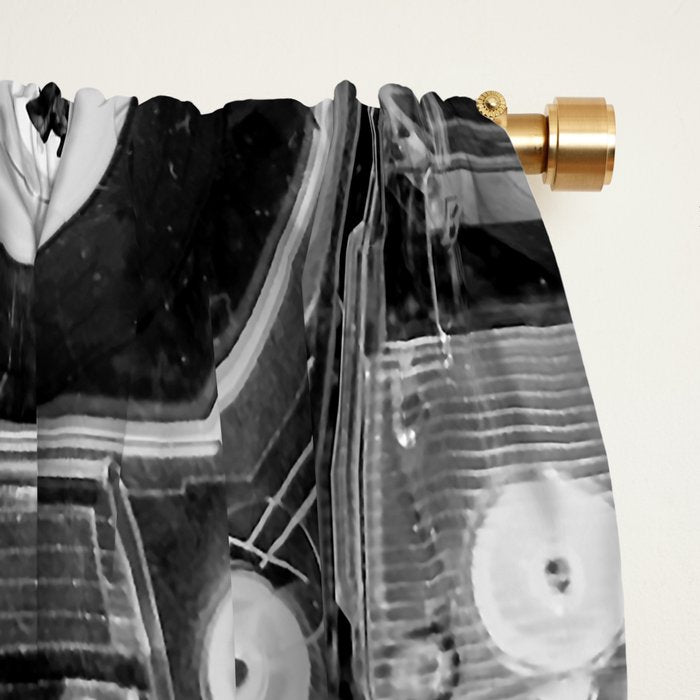 Something Nostalgic - black and white #decor #society6 #buyart Window Curtain Gallery Image 2