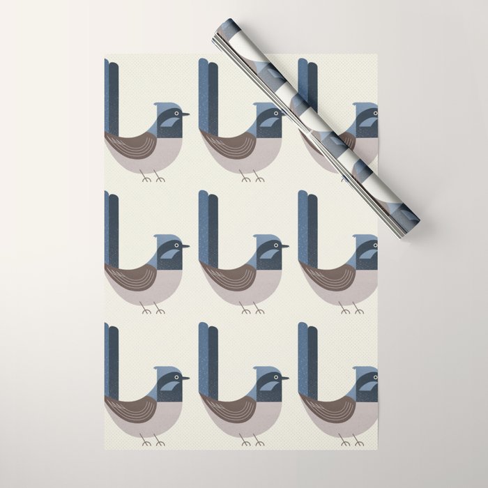 Whimsy Superb Fairywren Wrapping Paper Gallery Image 1
