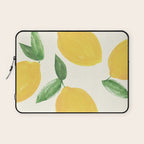 Lemons Pattern - Watercolor Painting Illustration Laptop Sleeve Gallery Image 1