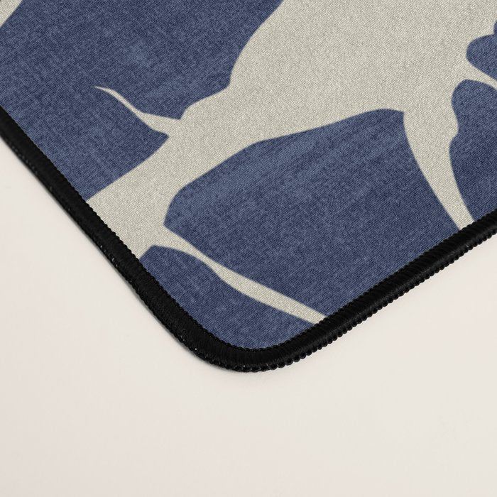 Poppies Indigo Desk Mat Gallery Image 4