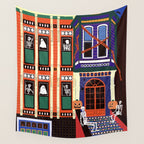 Haunted house - Halloween  Wall Tapestry Gallery Image 4