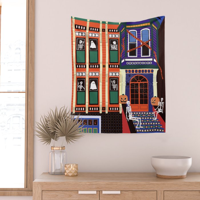 Haunted house - Halloween  Wall Tapestry Gallery Image 2