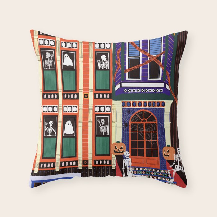 Haunted house - Halloween  Throw Pillow Gallery Image 6