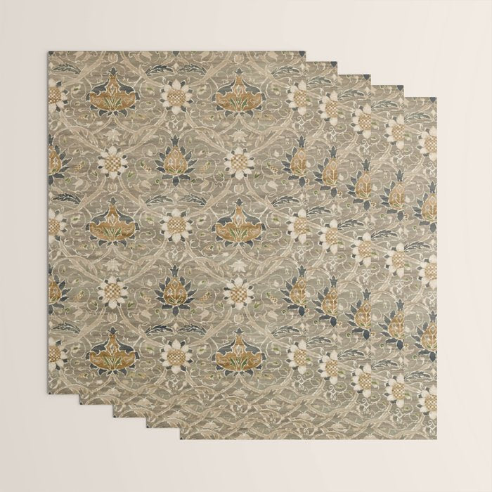 William Morris Montreal Grey Charcoal Wrapping Paper Gallery Image 3