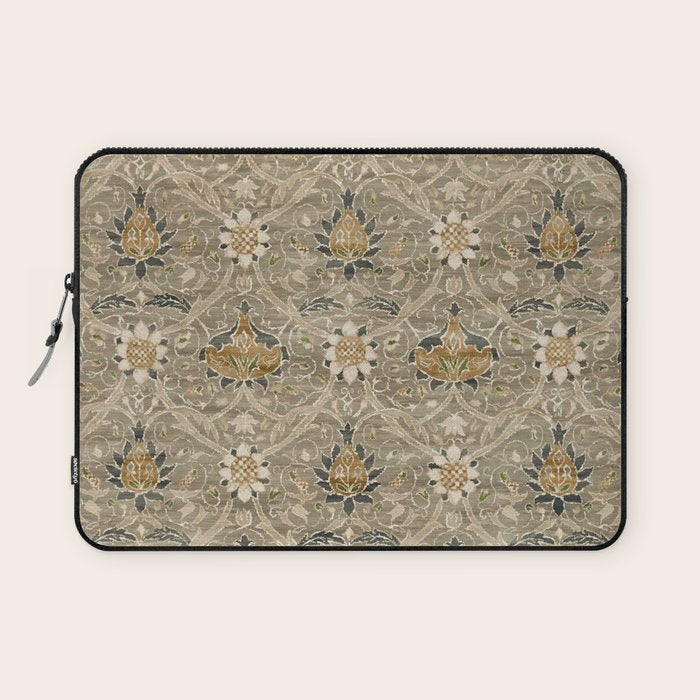 William Morris Montreal Grey Charcoal Laptop Sleeve Gallery Image 1