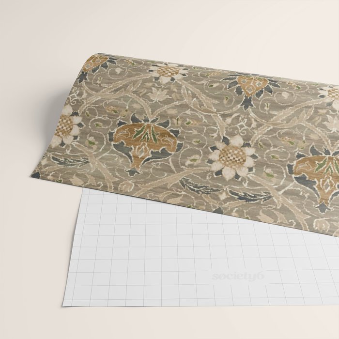 William Morris Montreal Grey Charcoal Wrapping Paper Gallery Image 2