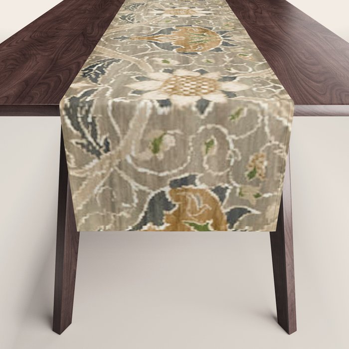 William Morris Montreal Grey Charcoal Table Runner Gallery Image 1