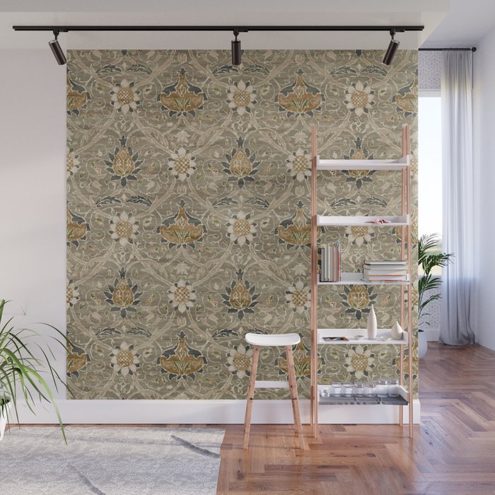 William Morris Montreal Grey Charcoal Wall Mural Gallery Image 1
