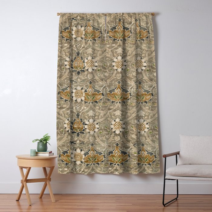 William Morris Montreal Grey Charcoal Window Curtain Gallery Image 5