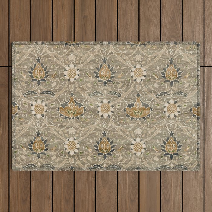 William Morris Montreal Grey Charcoal Outdoor Rug Gallery Image 1