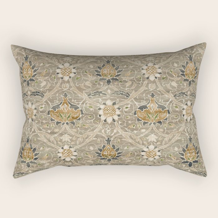 William Morris Montreal Grey Charcoal Rectangular Pillow Gallery Image 2
