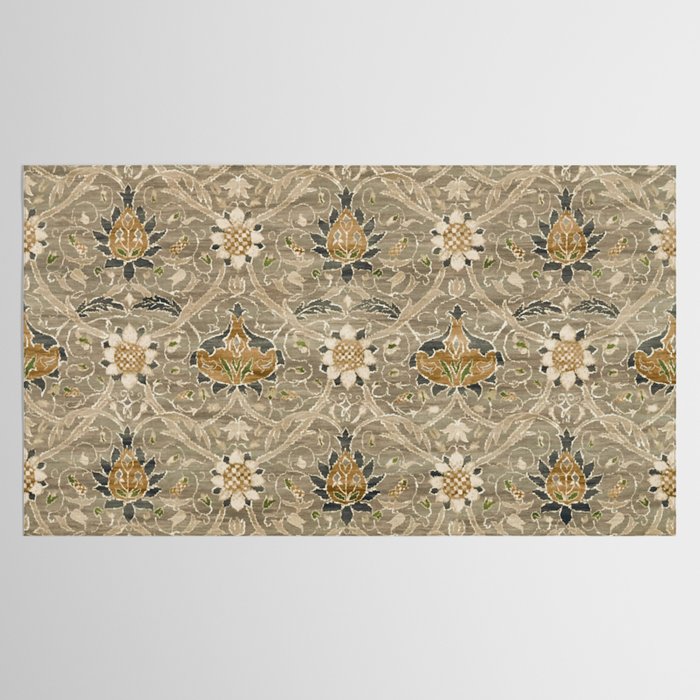 William Morris Montreal Grey Charcoal Tablecloth Gallery Image 2