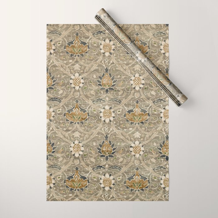 William Morris Montreal Grey Charcoal Wrapping Paper Gallery Image 1