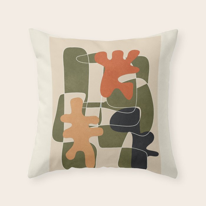 Organic Rhythms 3 Throw Pillow Gallery Image 1