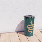 Tropical Serpent - Teal & Blush Travel Mug Gallery Image 4