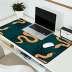 Tropical Serpent - Teal & Blush Desk Mat Gallery Image 2