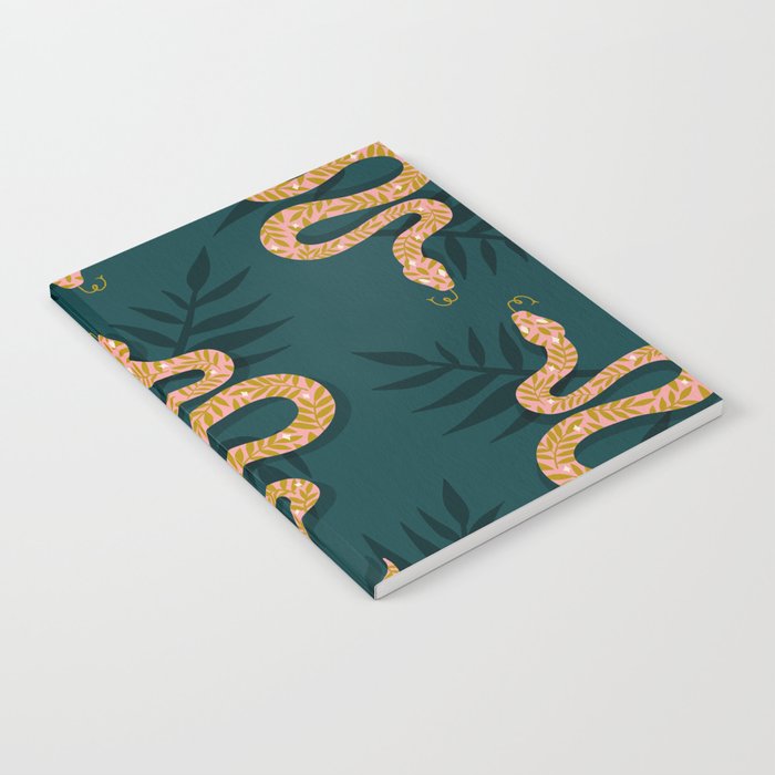 Tropical Serpent - Teal & Blush Notebook Gallery Image 1